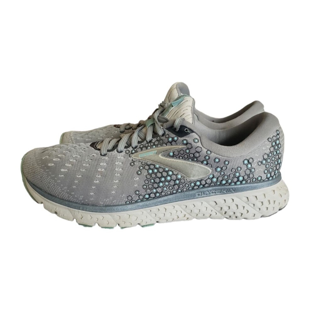 Brooks Glycerin 17 Gray/Aqua Blue Running Shoes Size 9 Women's - Picture 2 of 11